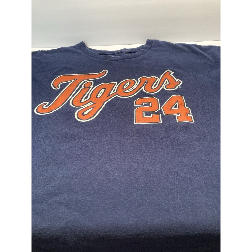Detroit Tigers T-Shirt Mens 2XL Majestic #24 Cabrera Navy Blue Short Sleeve